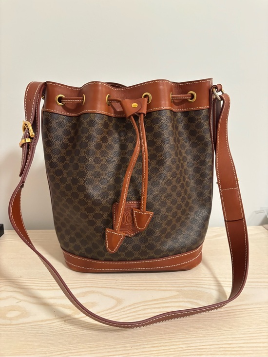 Celine Handbags - Céline Macadam bucket bag vintage